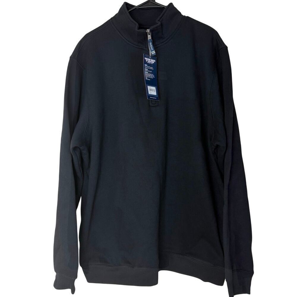 Charles River Men's Crosswind Quarter Zip Sweatshirt XL black